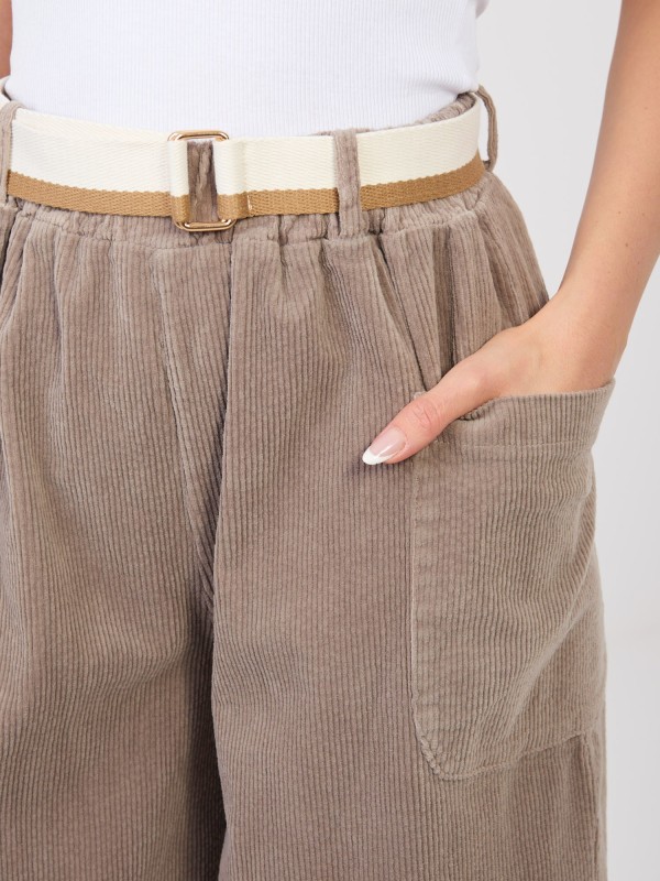 Kelnės-IT-SP-FL9665.78-tamsiai smėlio spalvos