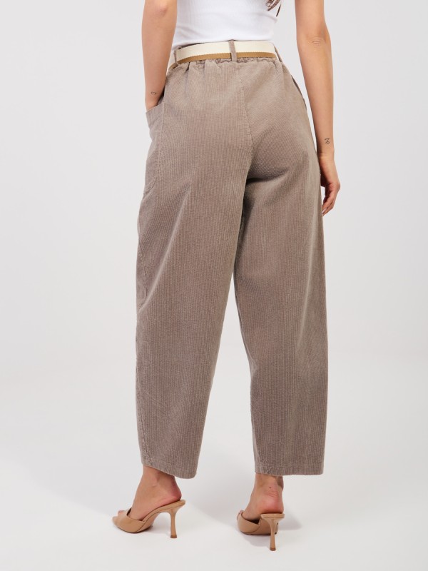 Kelnės-IT-SP-FL9665.78-tamsiai smėlio spalvos