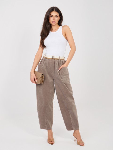 Kelnės-IT-SP-FL9665.78-tamsiai smėlio spalvos