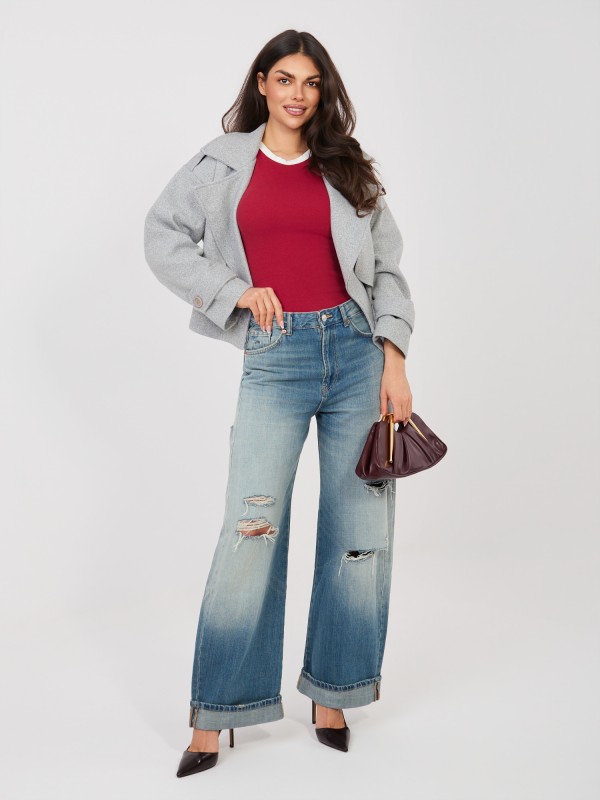 Viršutinė dalis – D16197AJ02864A – tamsiai raudona