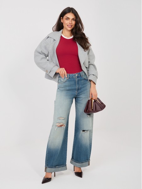 Viršutinė dalis – D16197AJ02864A – tamsiai raudona