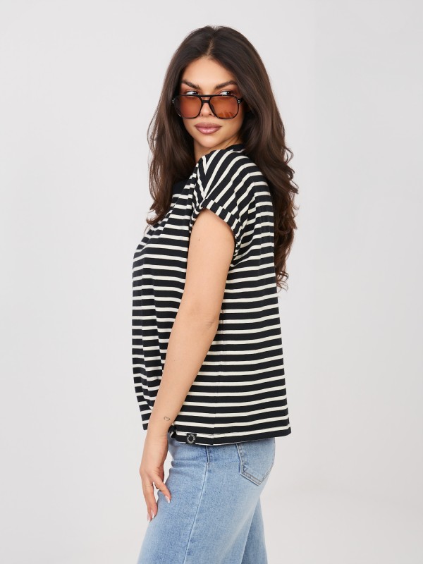 T-shirt-D12127M02858A-czarny