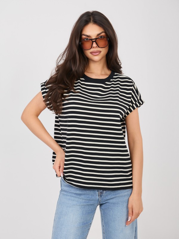 T-shirt-D12127M02858A-czarny 2