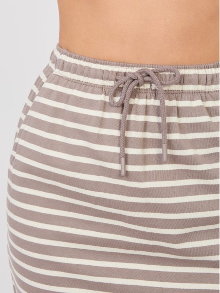 Spódnica-D12127M50254A-ciemny bezowy