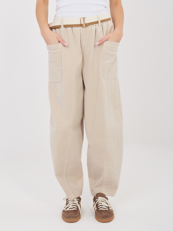 Kelnės-IT-SP-FL9665.14-šviesiai smėlio spalvos