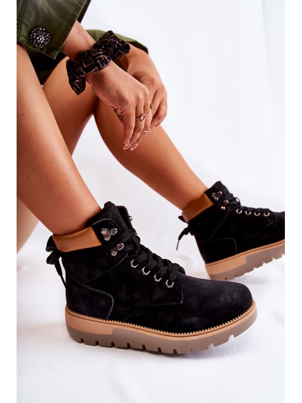 Leather Booties On The Platform Black Ressa