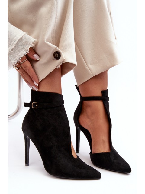 Women's Suede Heels Black Amalundi 2