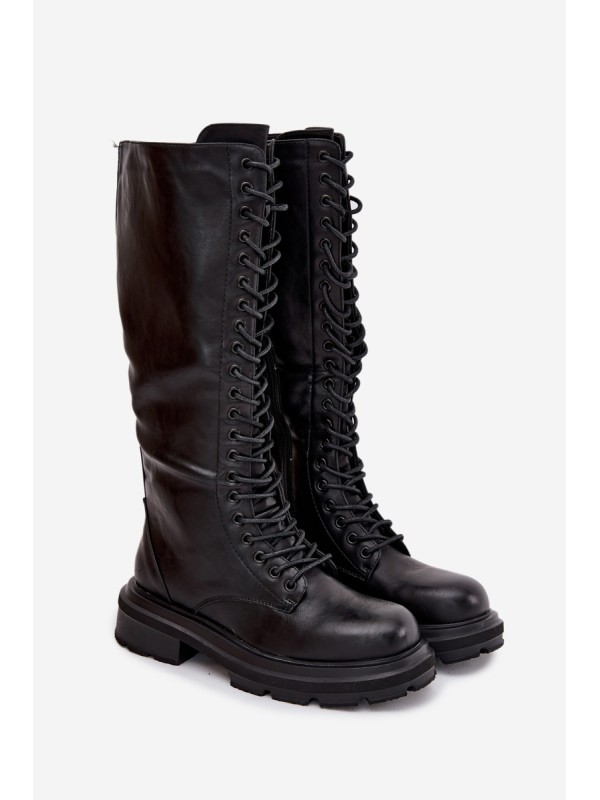 Women's Glany Winter Boots Eco Leather Black Selvina