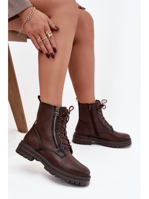 Women's Work Boots Lined Chocolate Ivonelle
