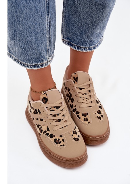 Women's Sneakers on Platform Panterka Beige Denissa