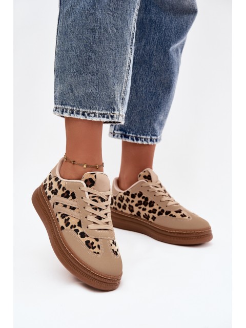 Women's Sneakers on Platform Panterka Beige Denissa 2