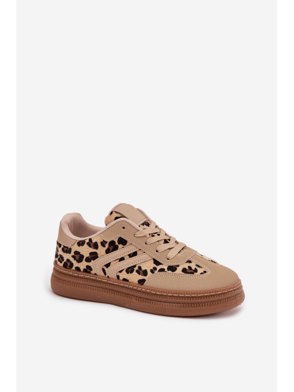 Women's Sneakers on Platform Panterka Beige Denissa
