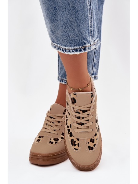 Women's Sneakers on Platform Panterka Beige Denissa