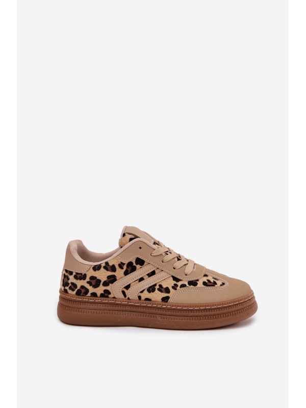 Women's Sneakers on Platform Panterka Beige Denissa