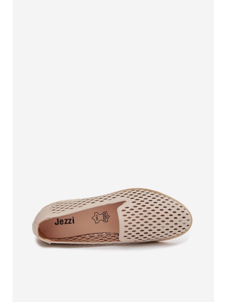 Women's Perforated Loafers Beige Flariette
