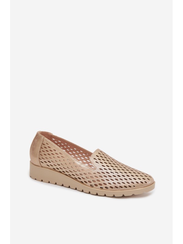 Women's Openwork Flats Gold Flariette