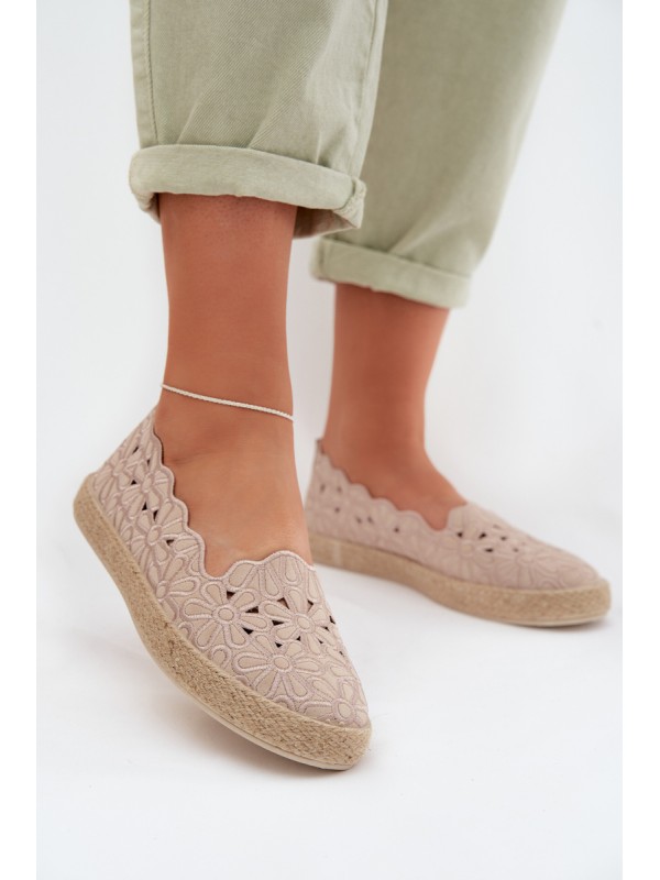 Women's Beige Platform Espadrilles Naloenma 2