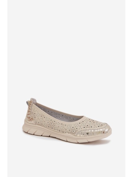 Beige Openwork Ballerinas Palorette