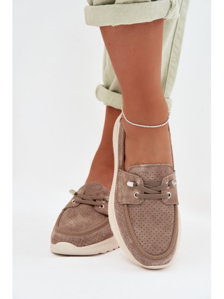 Beige Suede Loafers Selorette