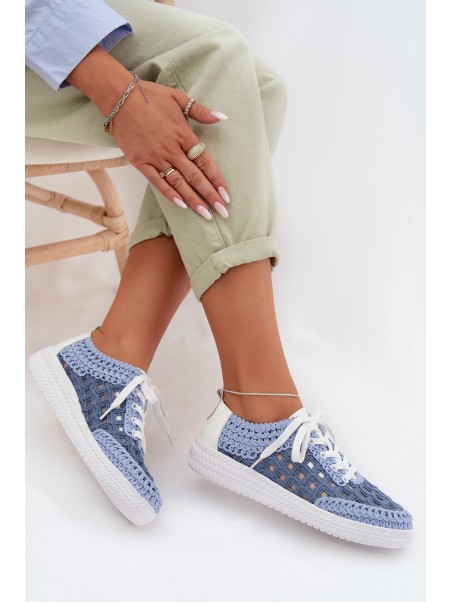 Leather Women's Loafers D&A GR61-5951 Blue