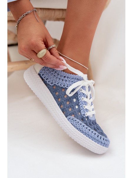 Leather Women's Loafers D&A GR61-5951 Blue