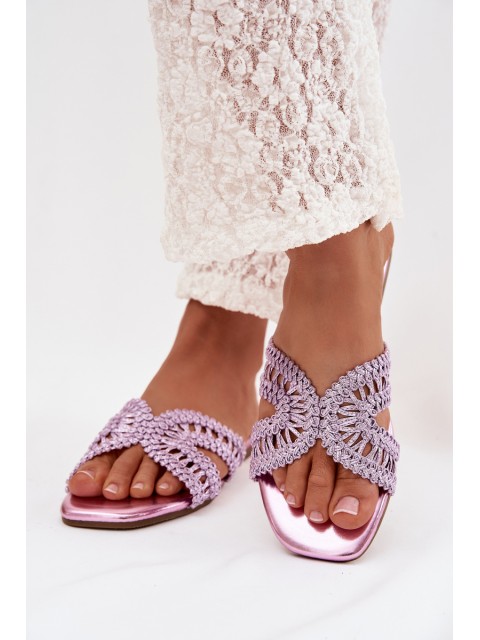 Women's Flat Purple Slippers Fariella 2