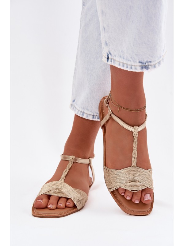 Women's Flat Yellow Sandals Nexora