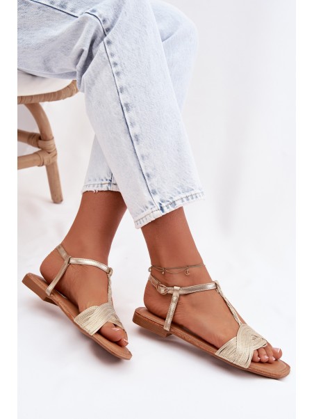 Women's Flat Yellow Sandals Nexora