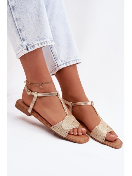 Women's Flat Yellow Sandals Nexora