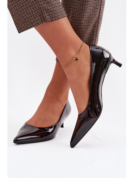 Patent Leather Low Heel Black Girela