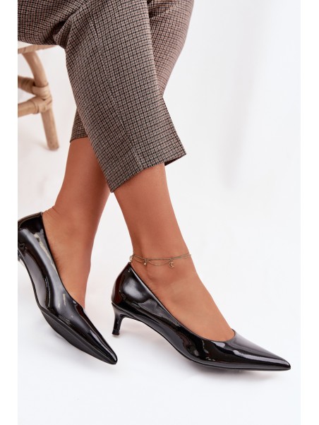 Patent Leather Low Heel Black Girela