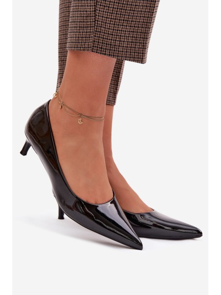 Patent Leather Low Heel Black Girela