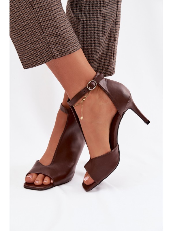 Women's High Heel Chocolate Sandals Helira