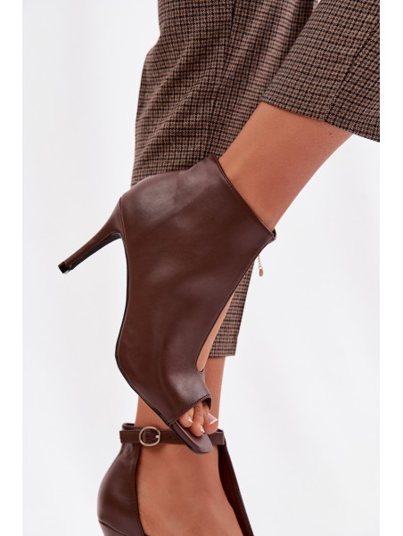 Women's High Heel Chocolate Sandals Helira