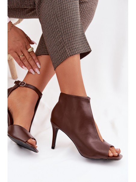 Women's High Heel Chocolate Sandals Helira