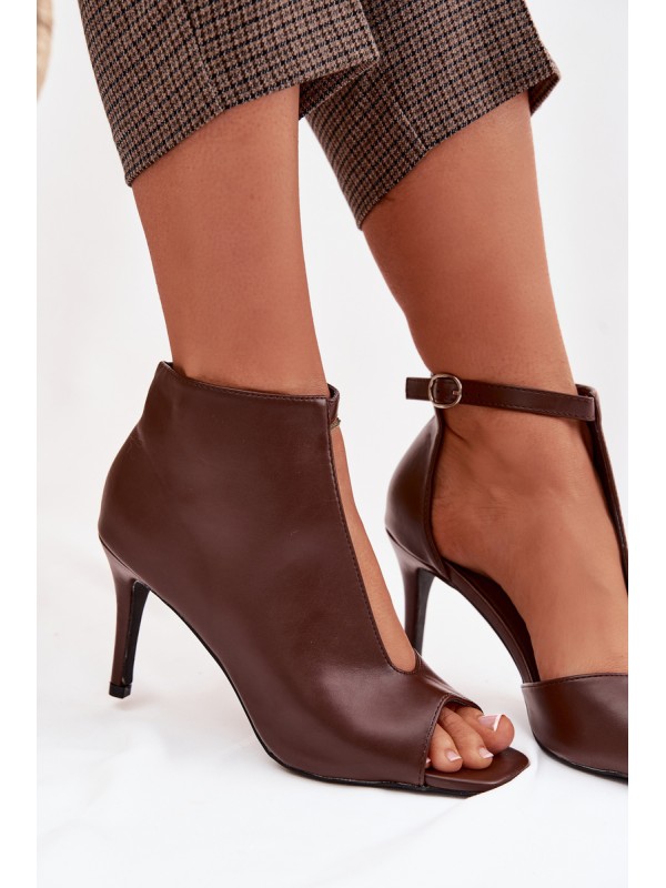 Women's High Heel Chocolate Sandals Helira