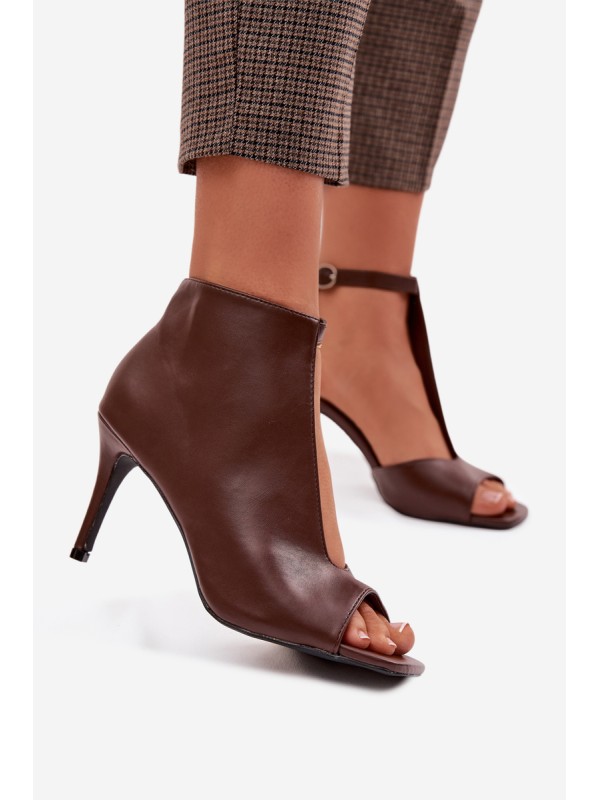 Women's High Heel Chocolate Sandals Helira