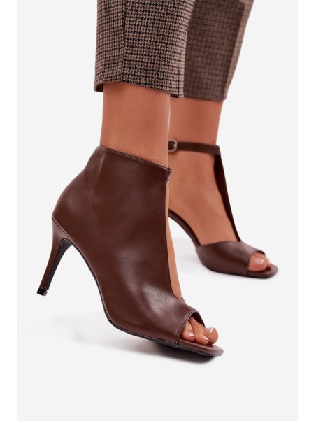 Women's High Heel Chocolate Sandals Helira