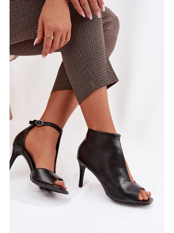 Women's High Heel Black Sandals Helira