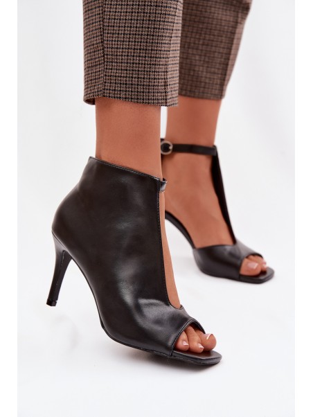 Women's High Heel Black Sandals Helira