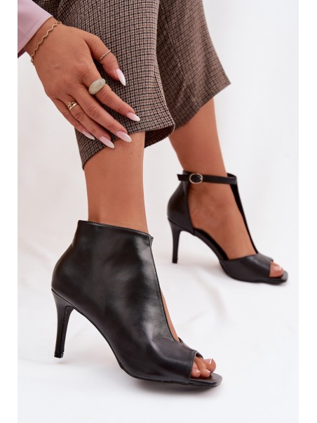 Women's High Heel Black Sandals Helira