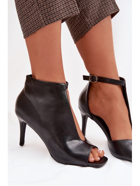 Women's High Heel Black Sandals Helira