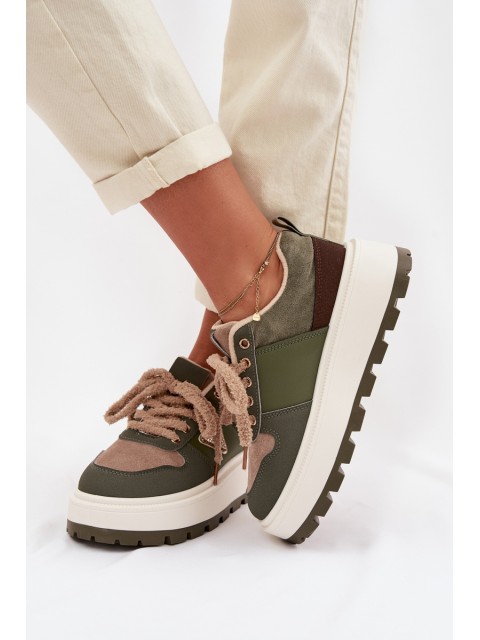 Women's Insulated Platform Sneakers Green Florinda