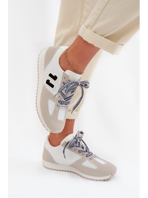 Women's Sneakers With Decorative Lacing Gray Henira