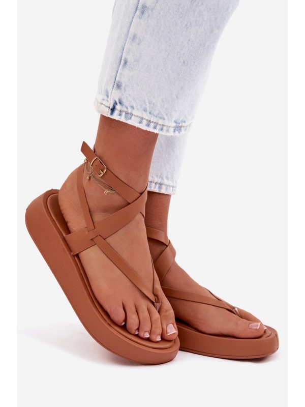 Women's Flip Flops Platform Camel Gelira