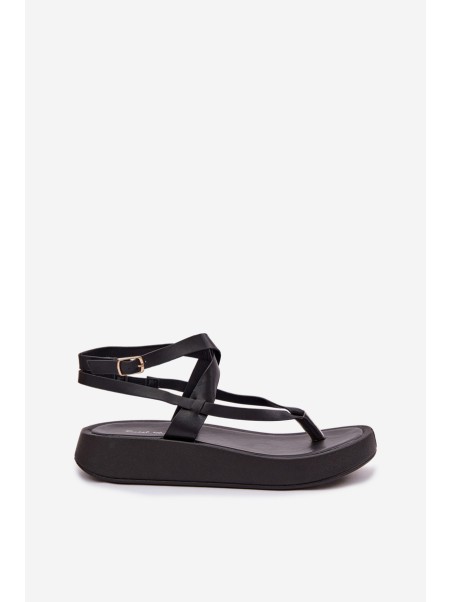 Women's Platform Flip Flops Black Gelira
