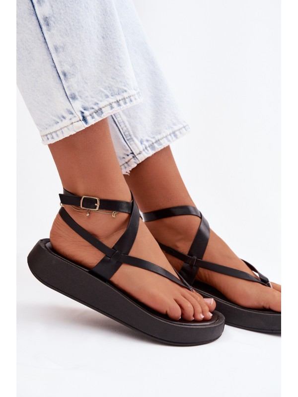 Women's Platform Flip Flops Black Gelira