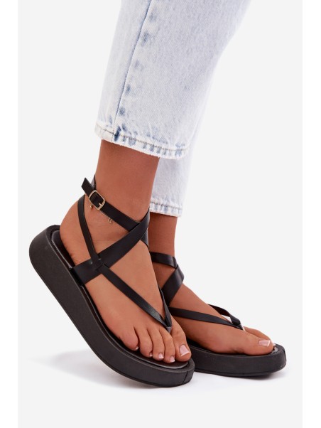 Women's Platform Flip Flops Black Gelira