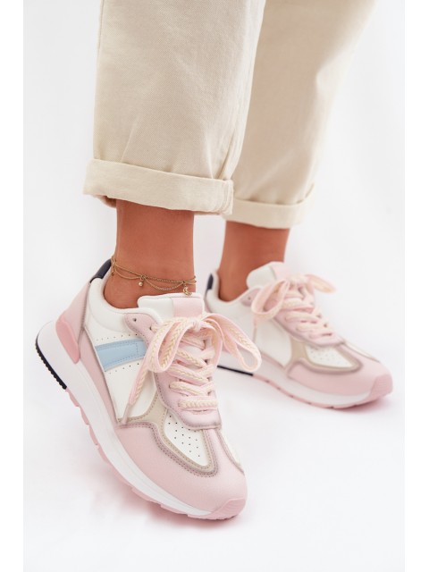 Women's Eco Leather Sneakers Pink Kelira