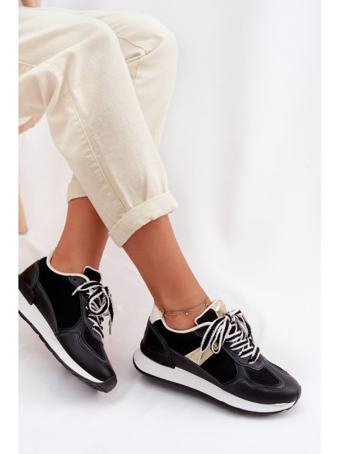 Women's Eco Leather Sneakers Black Kelira